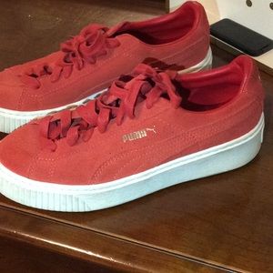 Red Puma sneakers